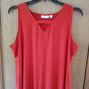 Susan Graver Red Keyhole Tank Size 1X